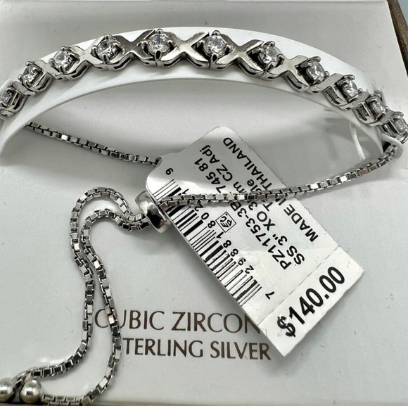 Giani Bernini Sterling Silver & Cubic Zirconia Bolo Tennis Bracelet - Picture 3 of 3